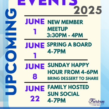 JUNE UPCOMING EVENTS