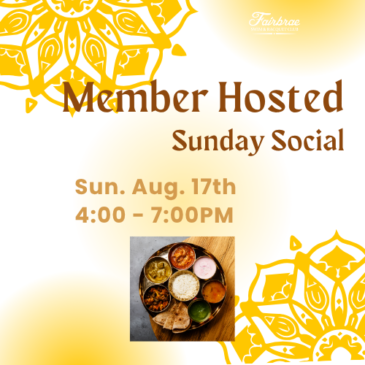 8/17 Member Hosted Sunday Social